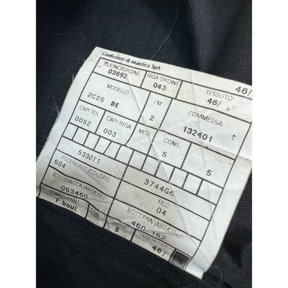 Armani Collezioni Mens 2 Piece Suit 46L Blazer 40X30 Pants Black 3 Button - Picture 8 of 16